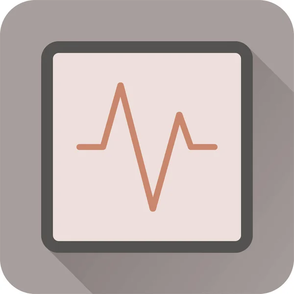 活动心脏医学图标的平面风格 — 图库矢量图片
