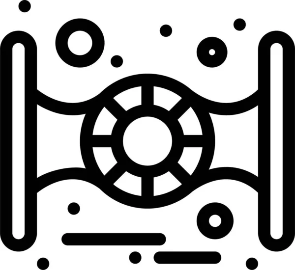 Икона Космического Корабля Категории Космические Пришельцы — стоковый вектор