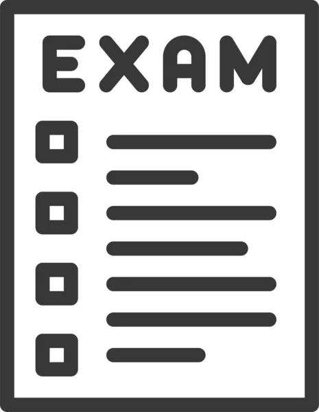 Ikona Kształcenia Egzaminacyjnego Kategorii Edukacja Szkolna — Wektor stockowy