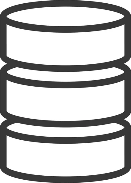 Icono Base Datos Datos Nube Estilo Esquema — Vector de stock