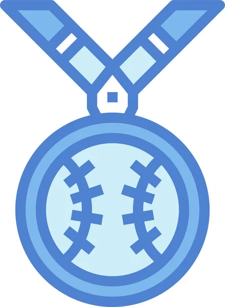 Icône Médaille Champion Prix Dans Style Filledoutline — Image vectorielle