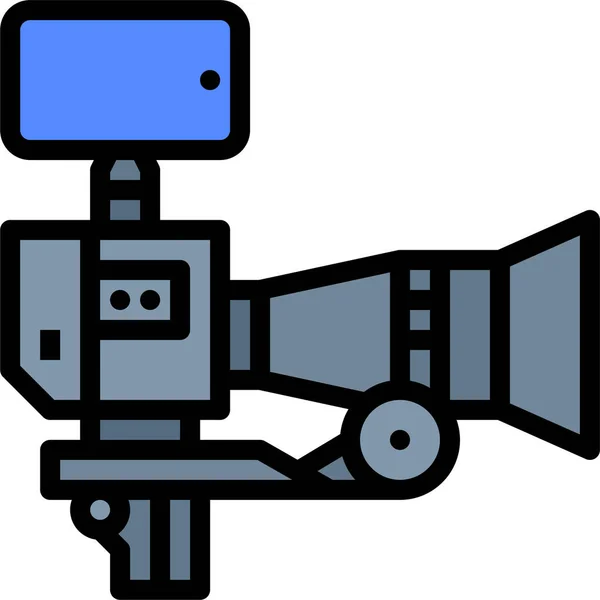 Kamera Media Film Ikona Kategorii Elektronikaspotřebiče — Stockový vektor