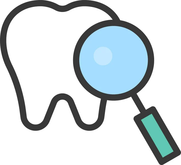 Икона Стоматолога Уходу Зубами Стиле Filledoutline — стоковый вектор