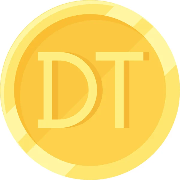 Dinar Tunesischer Dinar Icon — Stockvektor