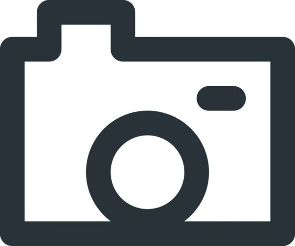 Ícone Mídia Digital Câmera Estilo Esboço — Vetor de Stock