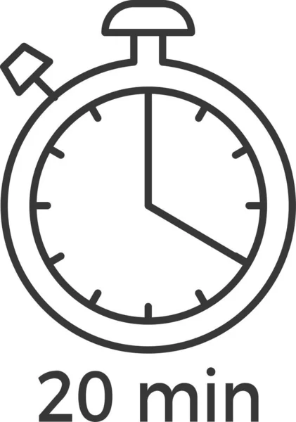 Clock Stopwatch Time Icon Outline Style — Stock Vector