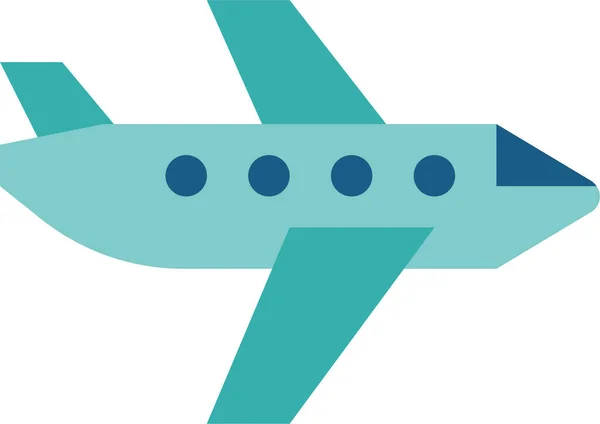 Vzduch Létat Letadlo Ikona Plochém Stylu — Stockový vektor