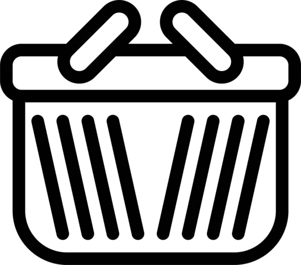 Panier Panier Commerce Icône — Image vectorielle