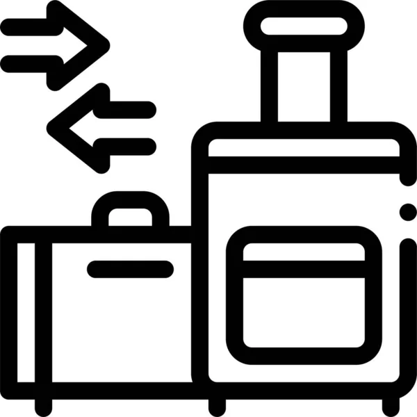 Pictogram Voor Emigratie Van Bagage — Stockvector