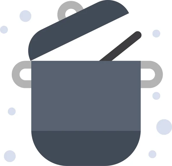 Kochen Karahi Küche Ikone — Stockvektor