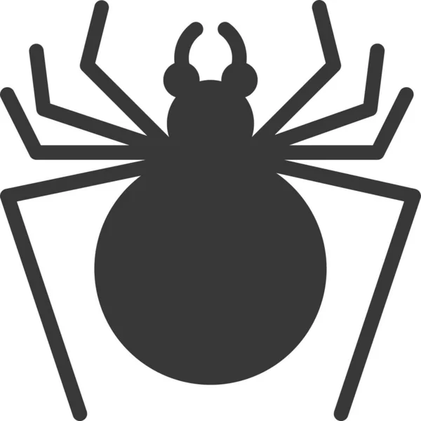 Halloween Horror Insecto Icono Estilo Sólido — Archivo Imágenes Vectoriales