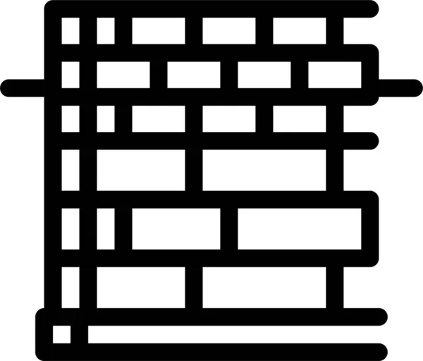 Bloco Base Ícone Tijolo —  Vetores de Stock