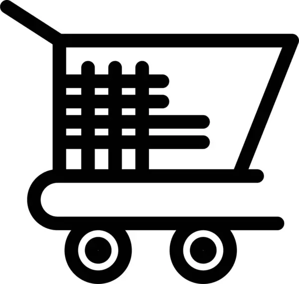 Cart Ecommerce Shopping Icon — Stock Vector