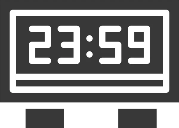 Cuenta Atrás Del Reloj Icono Año Nuevo Estilo Sólido — Vector de stock