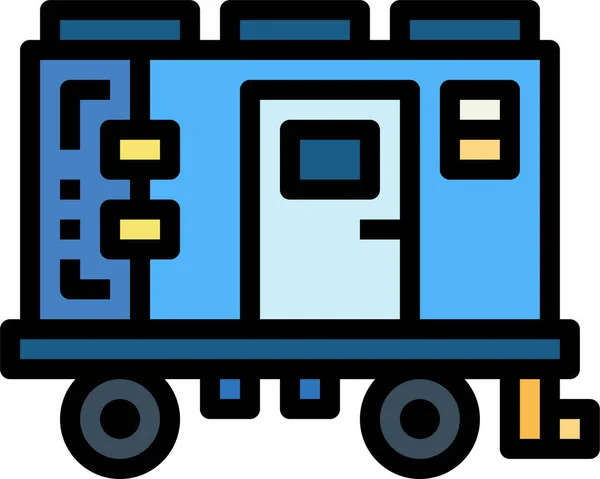 Icône Des Trains Ferroviaires Publics — Image vectorielle