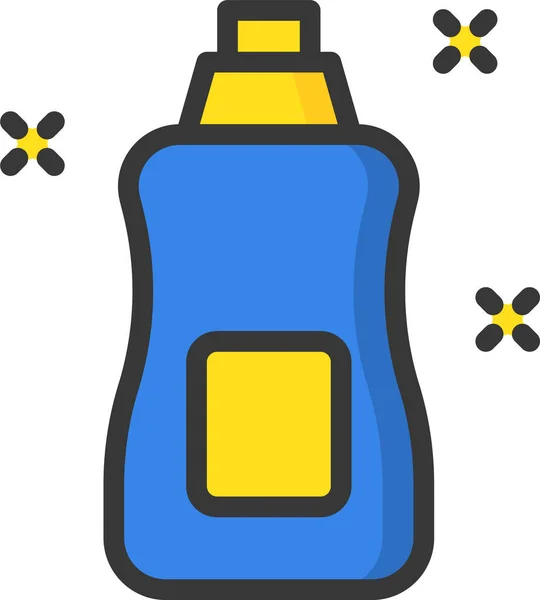 Bottle Cleaning Cleaning Supply Icon Filledoutline Style — Stock Vector