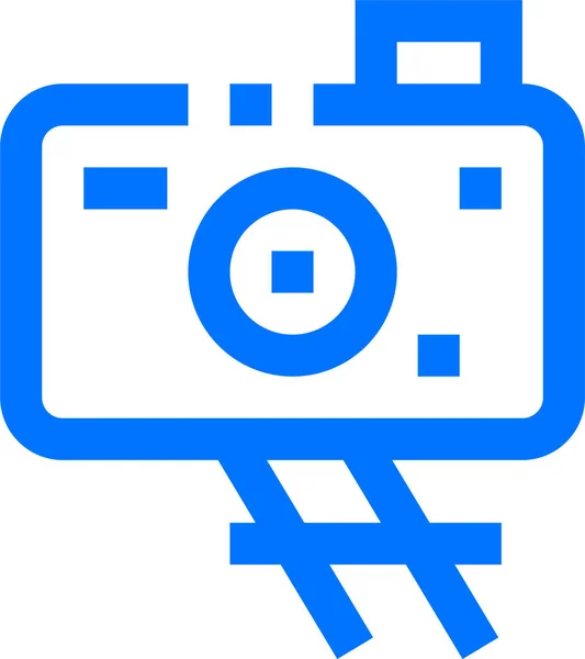 Иконка Фотокамеры Отеля Стиле Абрис — стоковый вектор