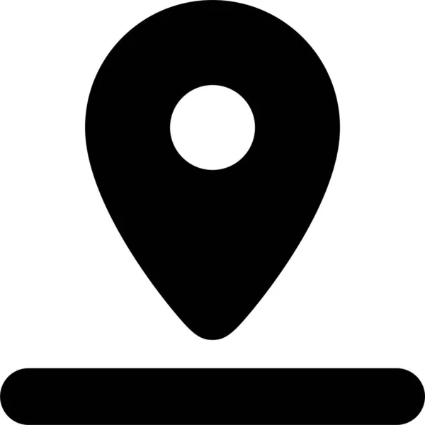 Drop Location Marker Icon Solid Style — 스톡 벡터
