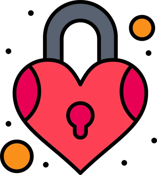 Lock Love Private Icon — стоковый вектор