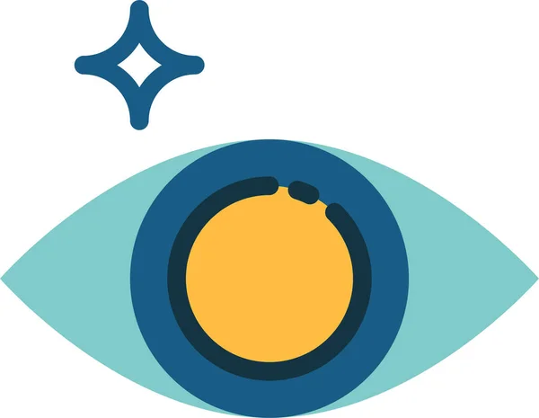 Eye Look View Icon Flat Style — Stock Vector