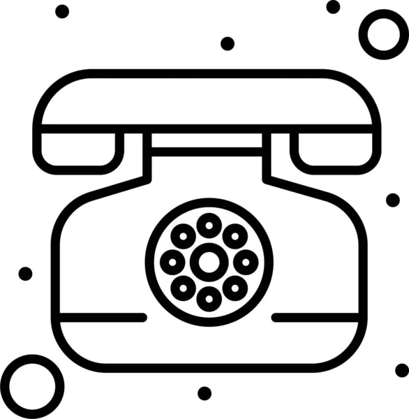 Vaste Telefoon Telefoon Pictogram — Stockvector