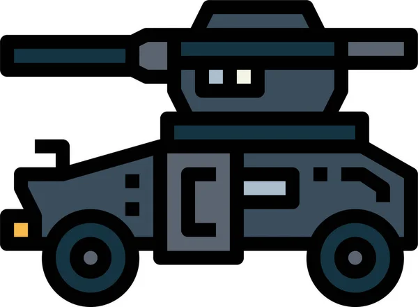 Icono Transporte Tanque Militar — Vector de stock