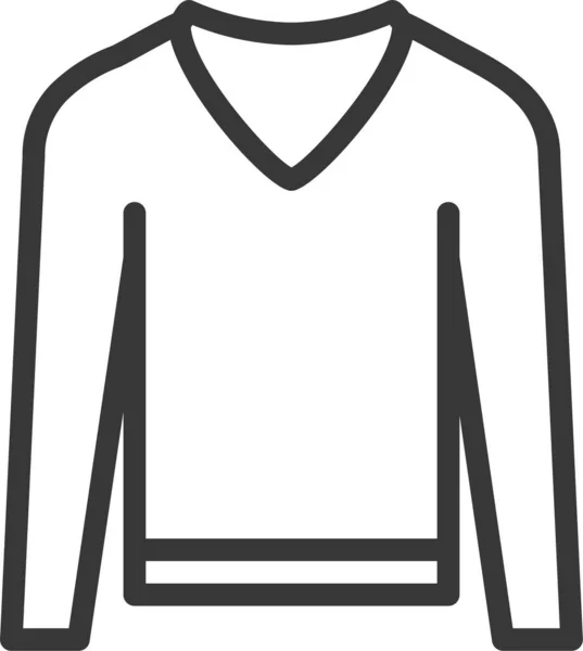 Kleding Mode Vrouwelijk Pictogram Omtrek Stijl — Stockvector