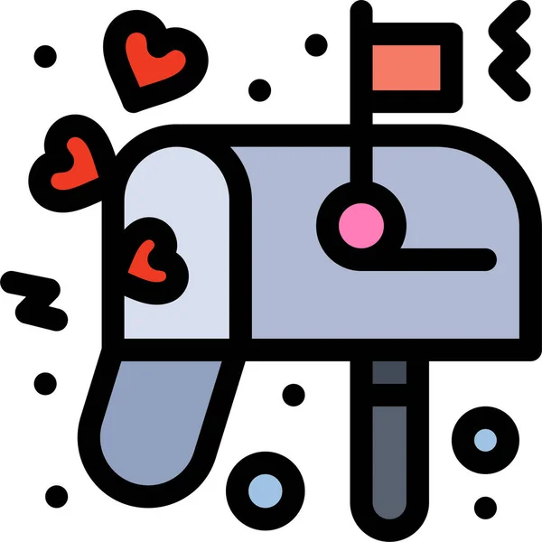 Doos Brief Liefde Pictogram Liefde Categorie — Stockvector