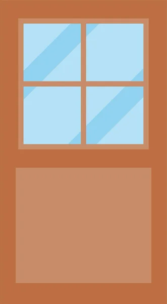 フラットスタイルの装飾ドアの家庭用アイコン — ストックベクタ