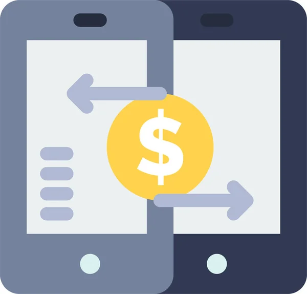 Значок Мобильных Платежей Категории Банковское Финансирование — стоковый вектор