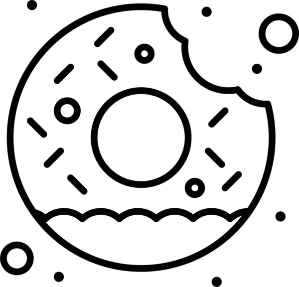 Donut Food Unabhängigkeit Symbol Independencedayus Kategorie — Stockvektor