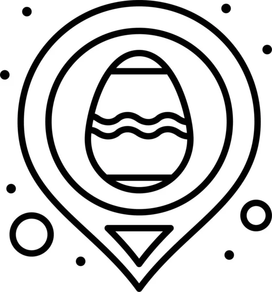 Иконка Местоположения Пасхальных Яиц Категории Пасхальные Яйца — стоковый вектор
