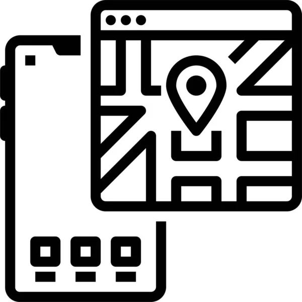 Mapa Gps Icono Seguimiento — Vector de stock