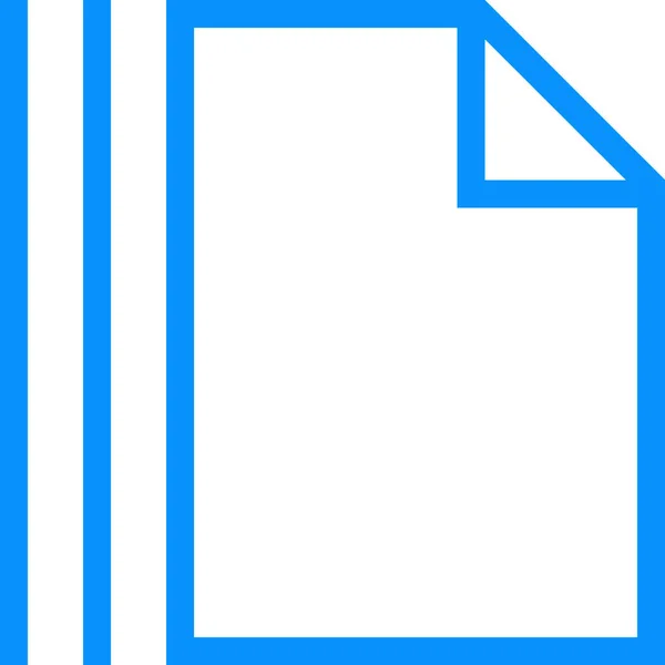 Иконка Документа Синими Данными Стиле Контура — стоковый вектор