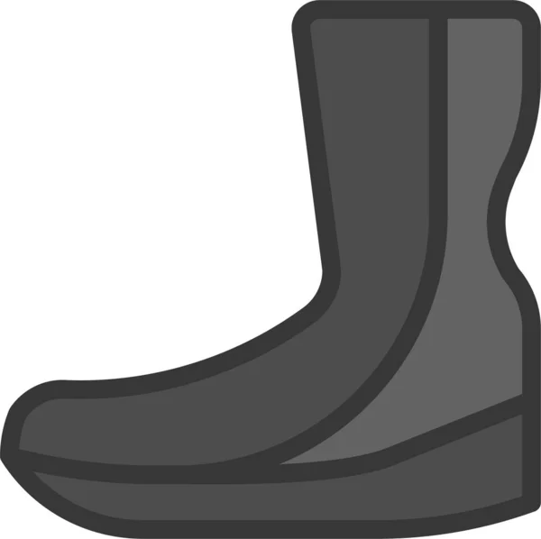 Bota Icono Calzado Moda Estilo Filledoutline — Vector de stock