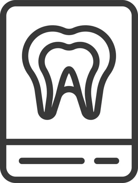 Ícone Odontológico Odontológico Estilo Esboço —  Vetores de Stock