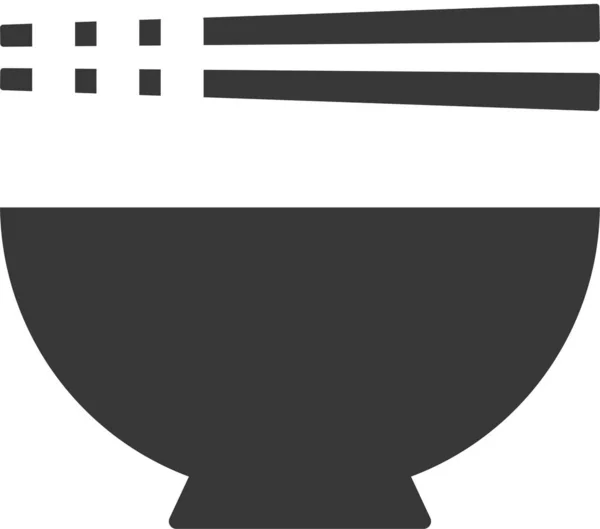 Икона Японских Палочек Еды Плоском Стиле — стоковый вектор