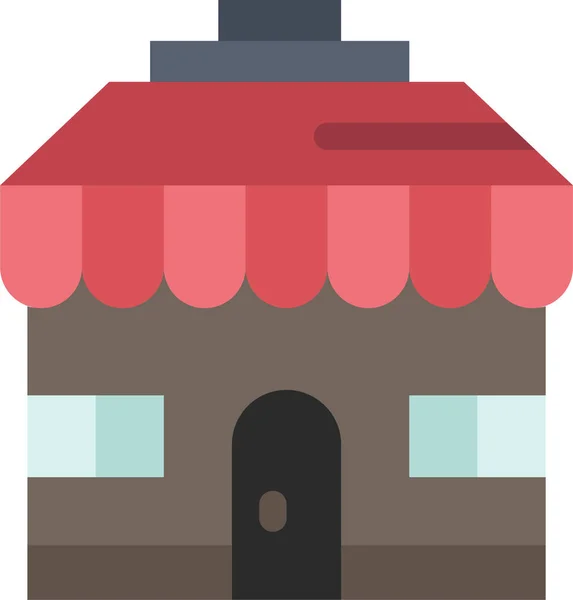 Building House Shop Icon — Stock Vector