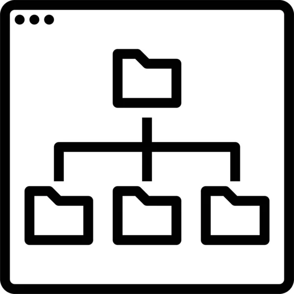 Diagramas Icono Optimización Carpetas — Vector de stock