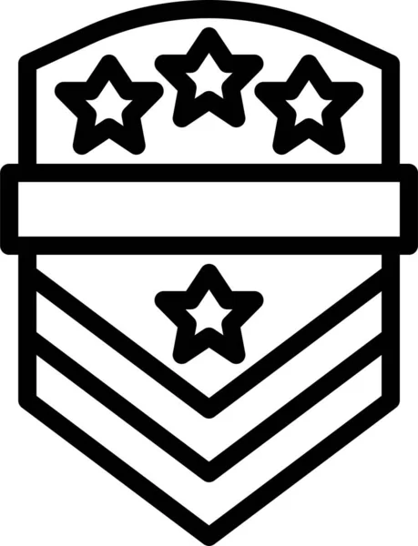 Insignia Honor Icono Militar Categoría Militarywar — Vector de stock