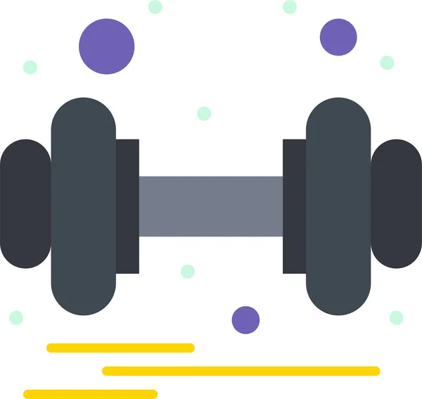 Dumbbell Gym Health Icon Flat Style — Vettoriale Stock