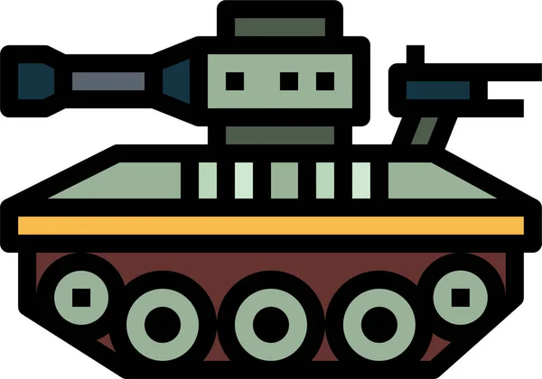Militair Tanktransport Icoon — Stockvector
