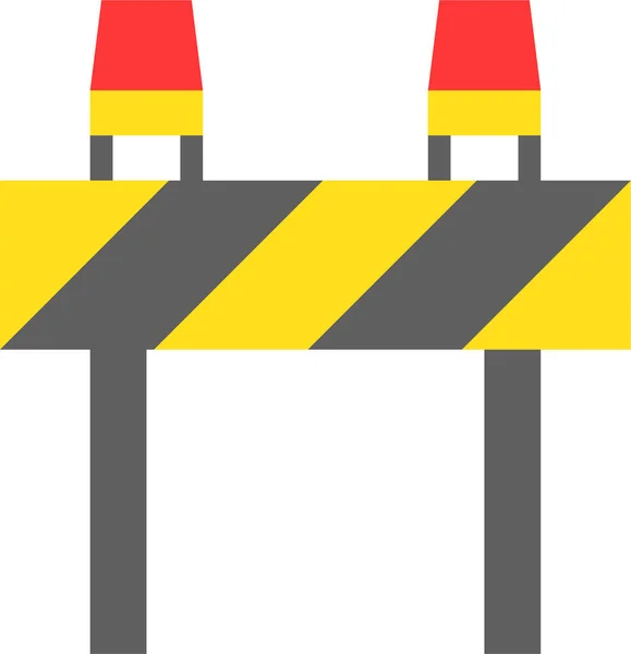 Barrier Construction Equipment Icon Flat Style — Stock Vector