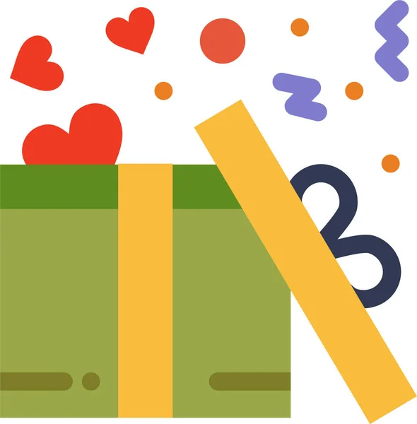 Cadeau Liefde Aanwezig Pictogram Liefde Categorie — Stockvector