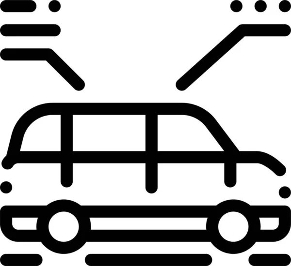 Autopilot Car Characteristics Icon — Stock Vector