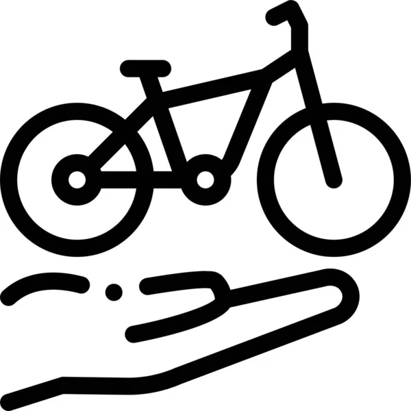 Acuerdo Bicicleta Icono Negocio — Vector de stock