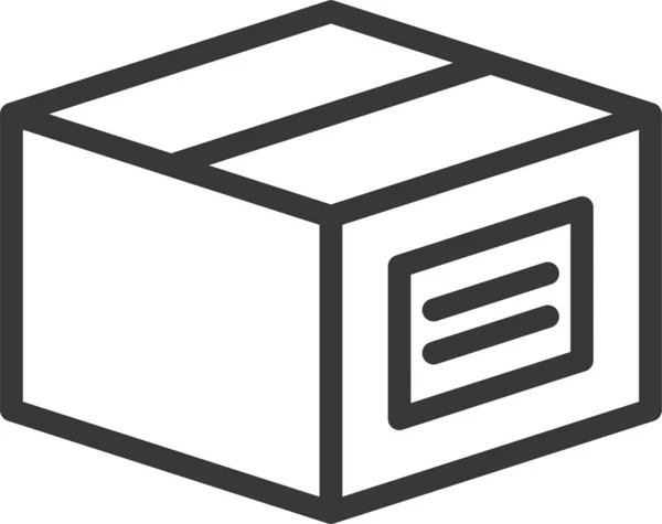 Icona Logistica Contenitore Box Stile Contorno — Vettoriale Stock