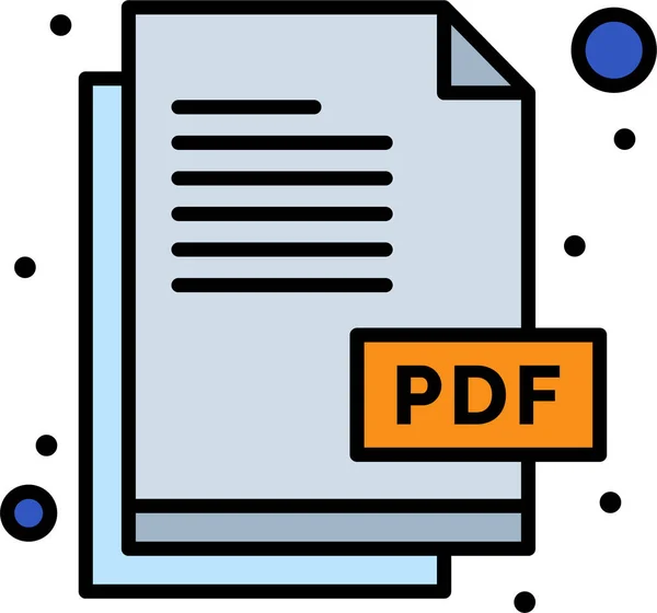 文档文件Pdf图标在教育 学校学习类别中 — 图库矢量图片