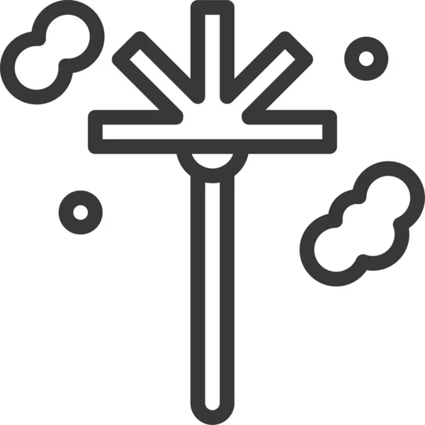 Broom Cleaning Cleaning Equipment Icon Outline Style — 图库矢量图片