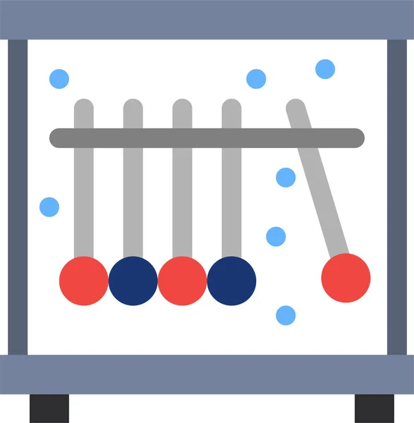 振り子物理学のアイコンが科学研究部門にあります — ストックベクタ
